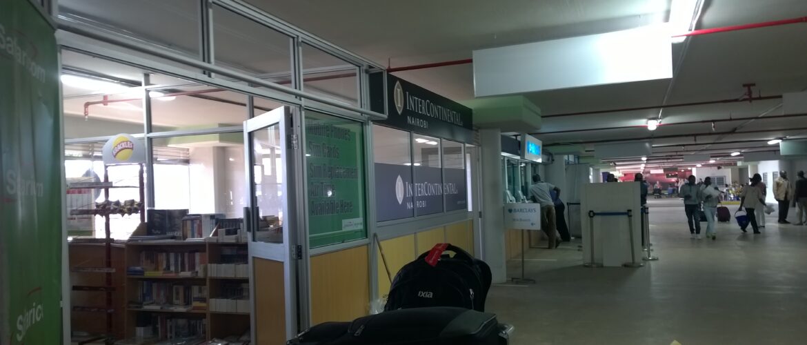 Taxi Counters at Jomo Kenyatta International Airport in Nairobi.